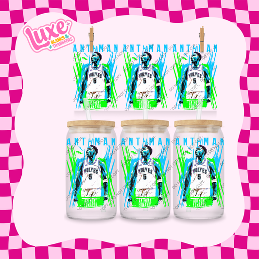 16oz UV DTF Wrap |  Antman A.Edwards NBA Player Basketball | #2096