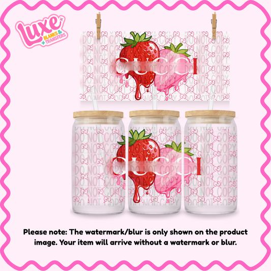 16oz UV DTF Wrap | GG Strawberries | #2717