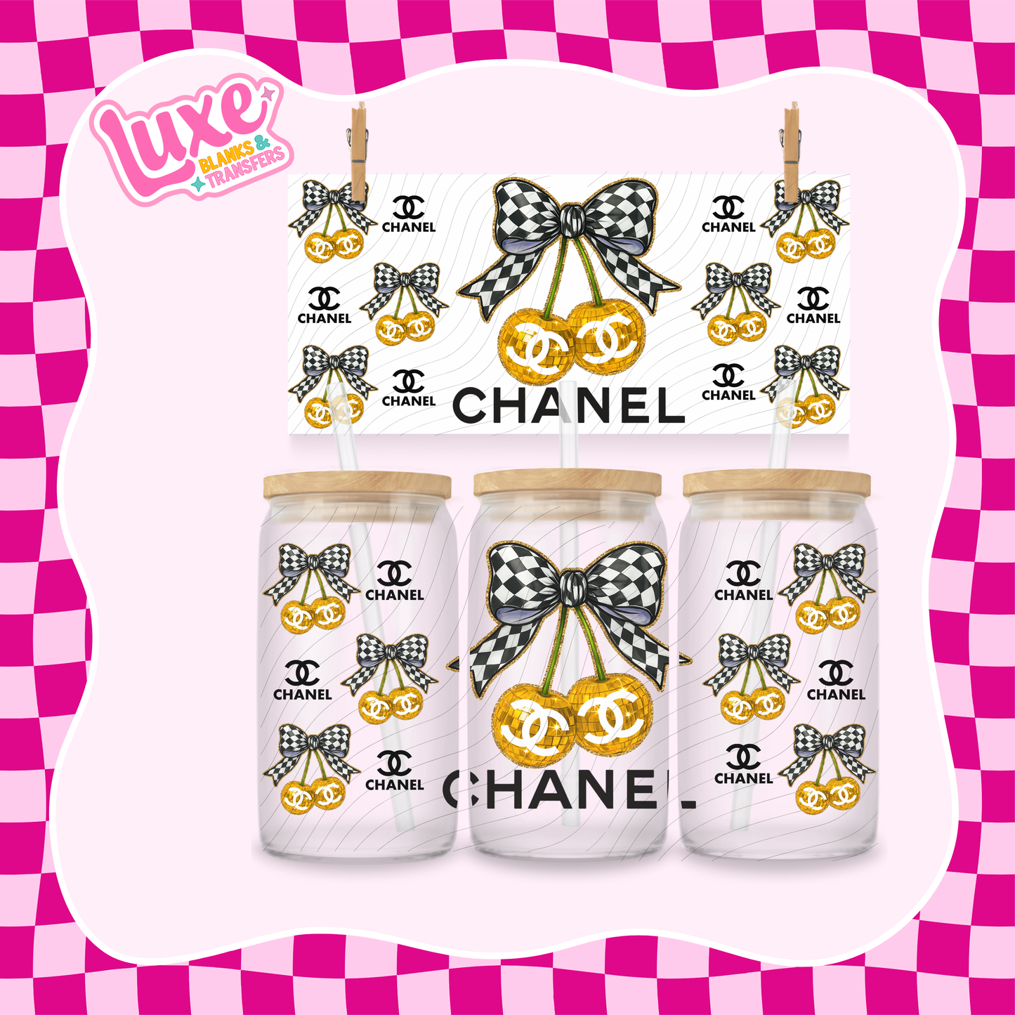 C Brand Cherry Yellow | 16oz UV DTF Wrap | #1609