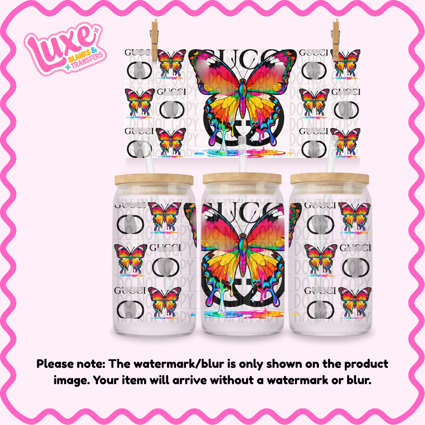 16oz UV DTF Wrap | GG Butterfly | #2718