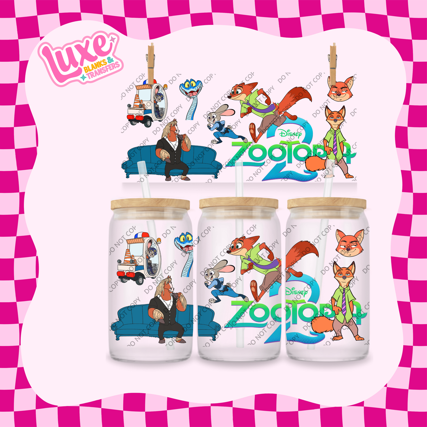 16oz UV DTF Wrap |  Zoo Kids Movie 2 | #2097