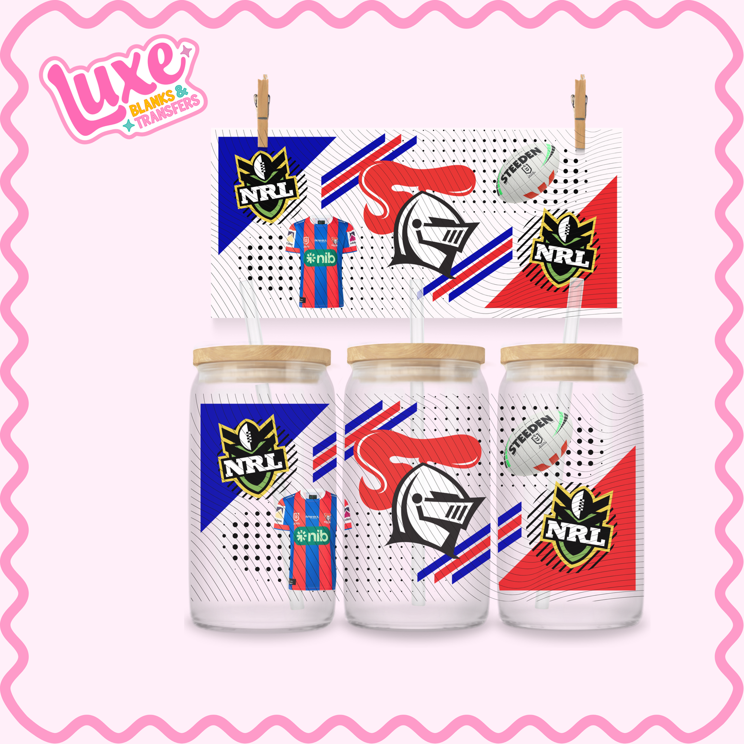 16oz UV DTF Wrap | Knights N.R.L Team | #2881