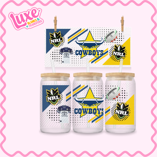 16oz UV DTF Wrap | Cowboys N.R.L Team | #2885