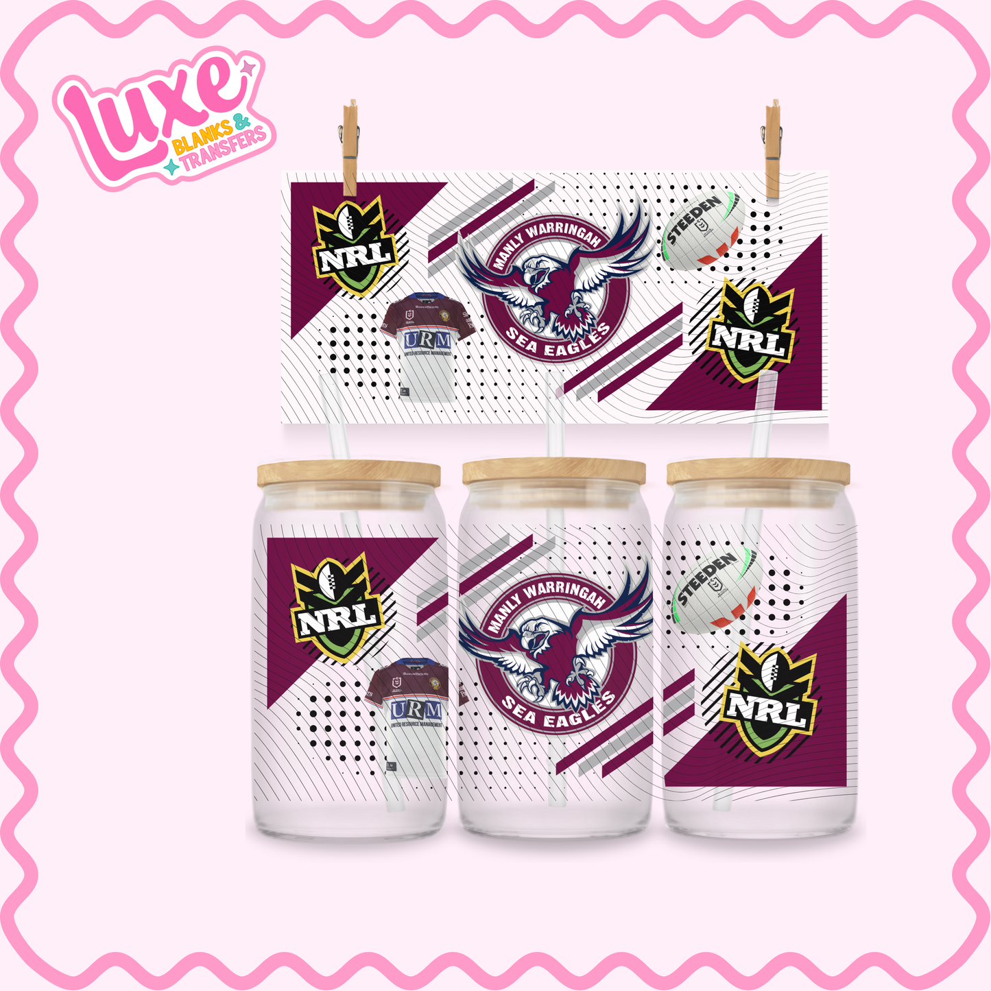 16oz UV DTF Wrap | Eagles N.R.L Team | #2886