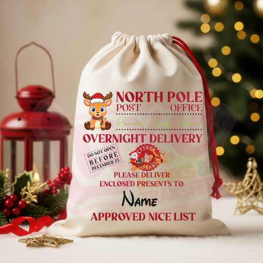 North Pole | Santa Sack DTF Heat Transfer | #48