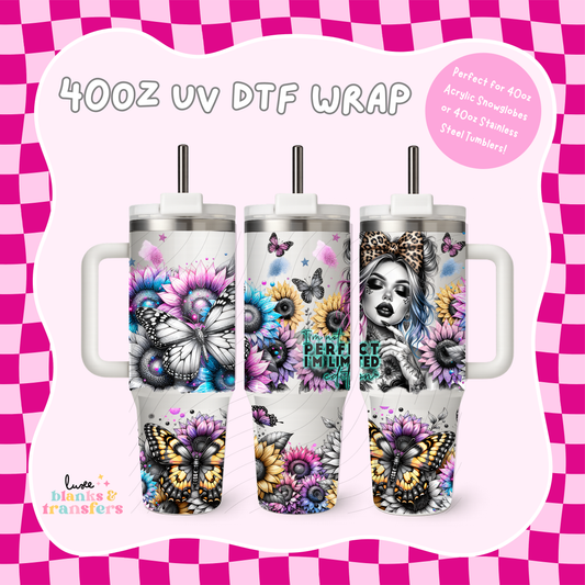 Tattoo Girl 40oz UV DTF Wrap (#B49)