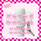 Mini Keychain Tumbler UV DTF Wrap | Light Pink Bows & Hearts | #E04