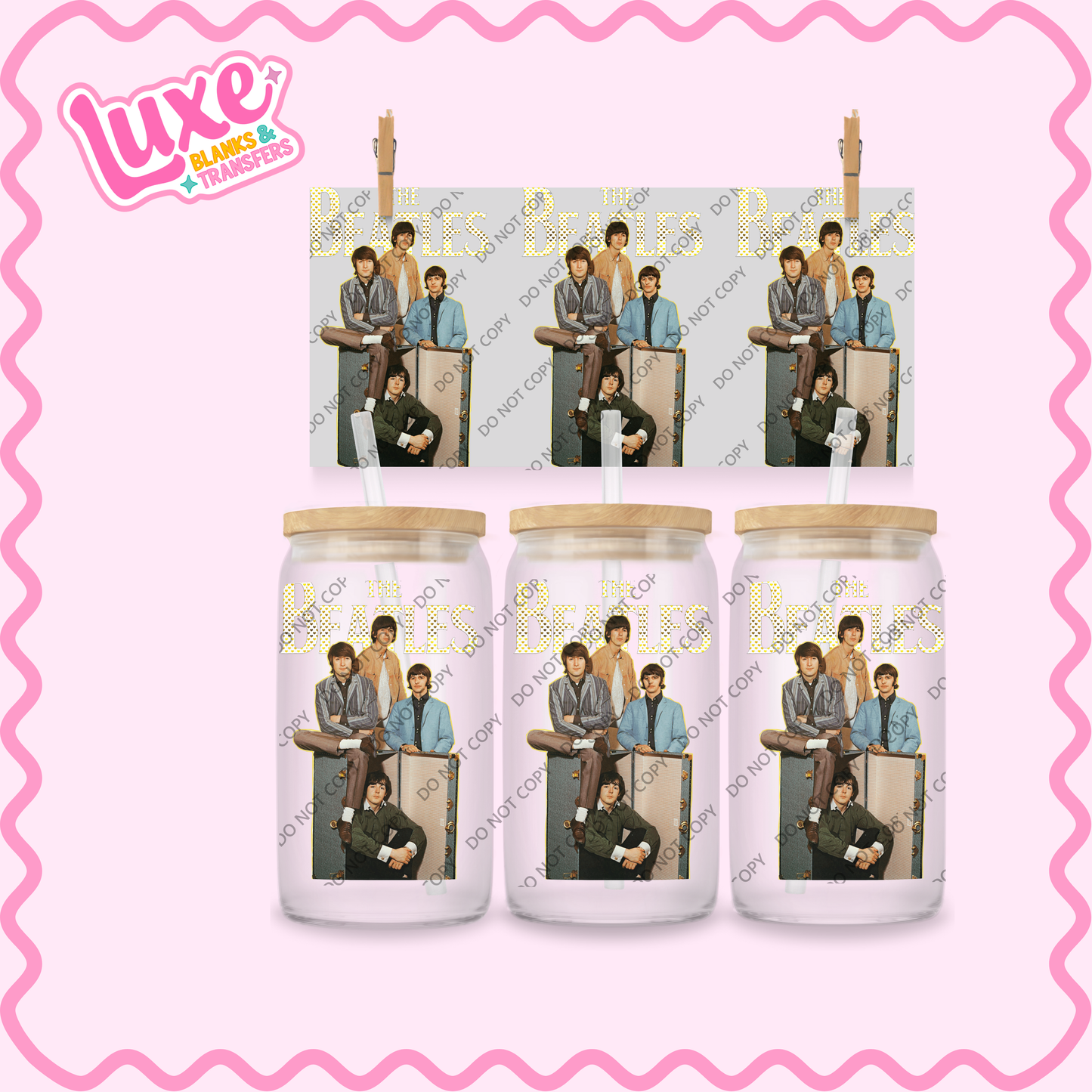 16oz UV DTF Wrap | Beatles Old School Band | #2107