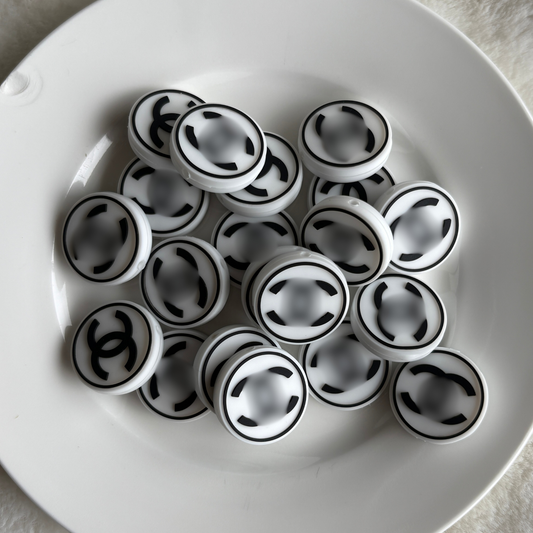 CC White Circle | Focal Bead