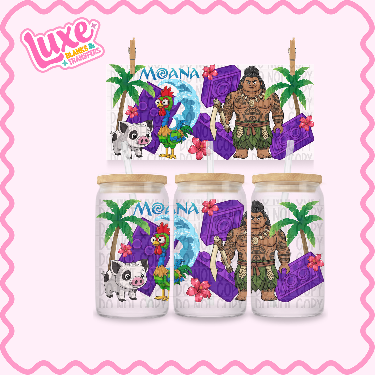 16oz UV DTF Wrap | Mo/ana Blocks | #3422