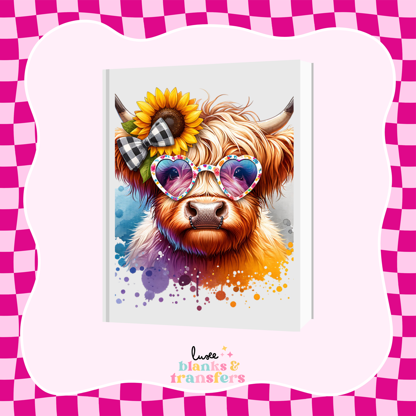 Cow #1 A5 Journal UV DTF Transfer (#A44)