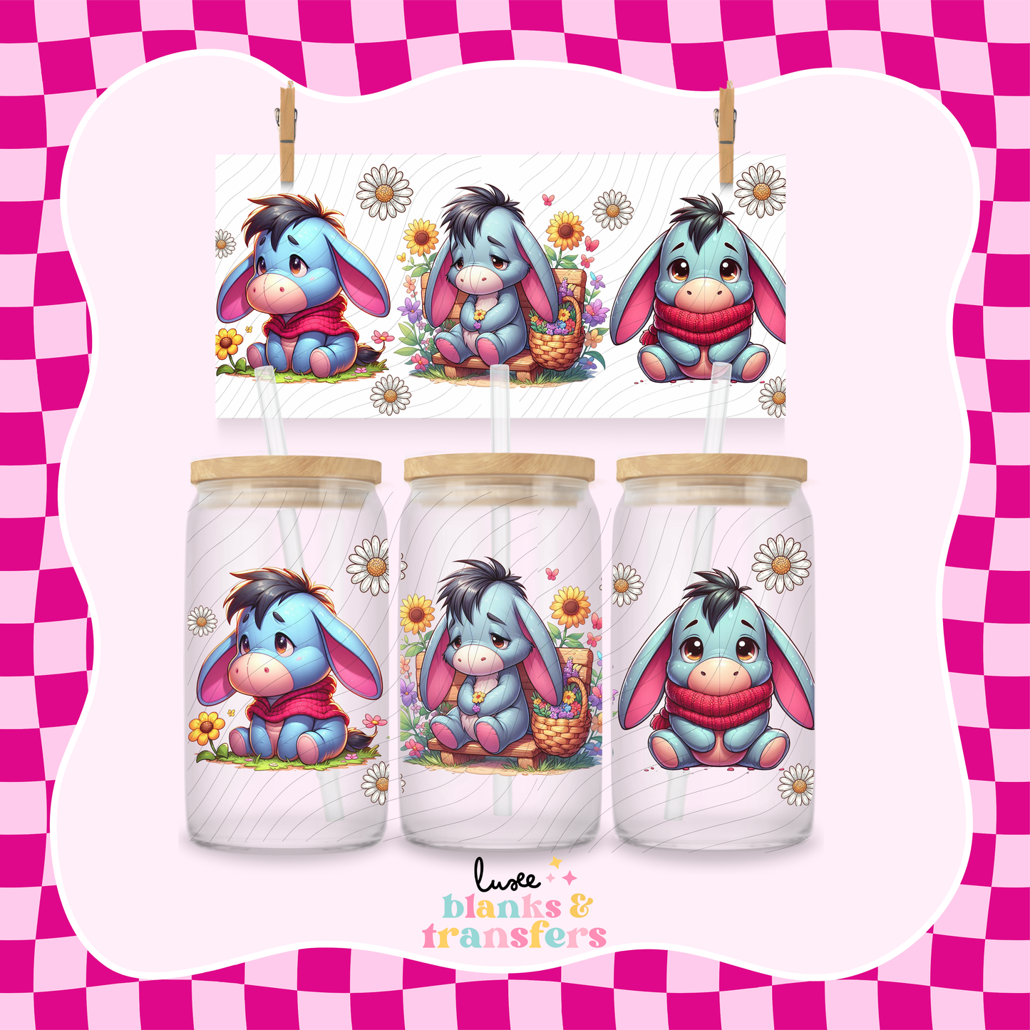 Donkey Flowers UV DTF Wrap (#671)