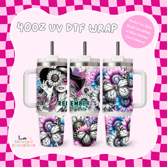Tattoo Girl 40oz UV DTF Wrap (#B52)