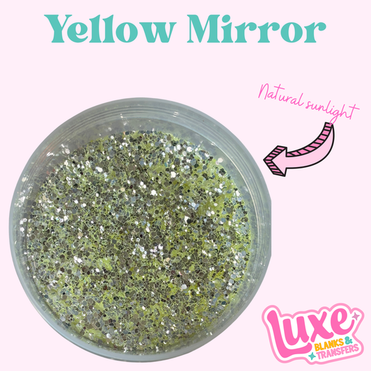 "Yellow Mirror” Chunky Mix Glitter