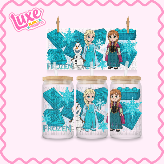 16oz UV DTF Wrap | Ice Princess Blocks | #3424