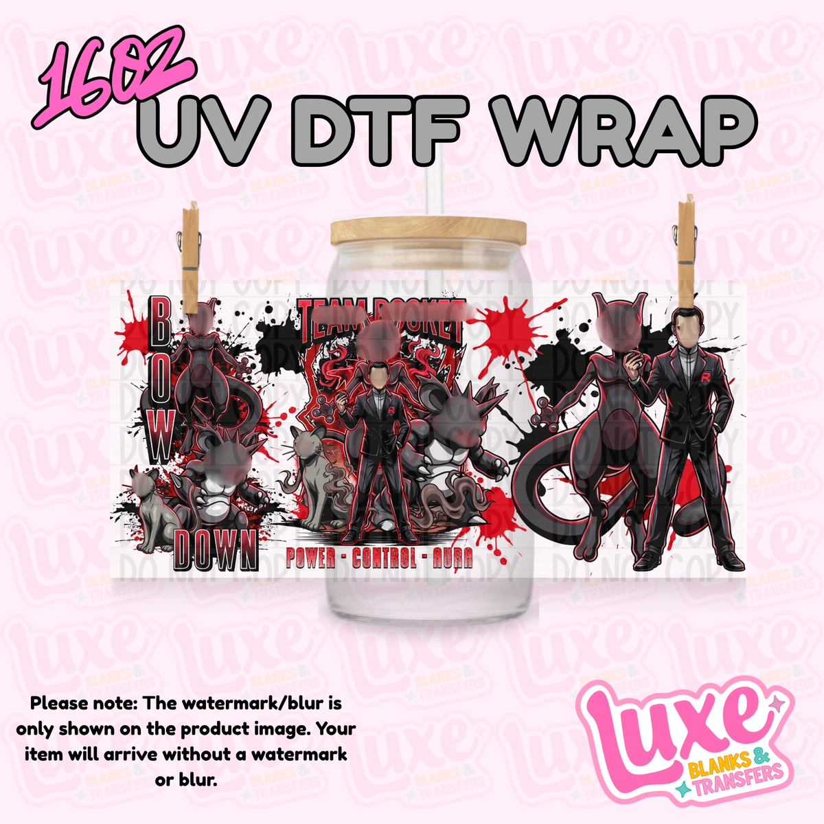 16oz UV DTF Wrap | Team R0ck3t | #4362