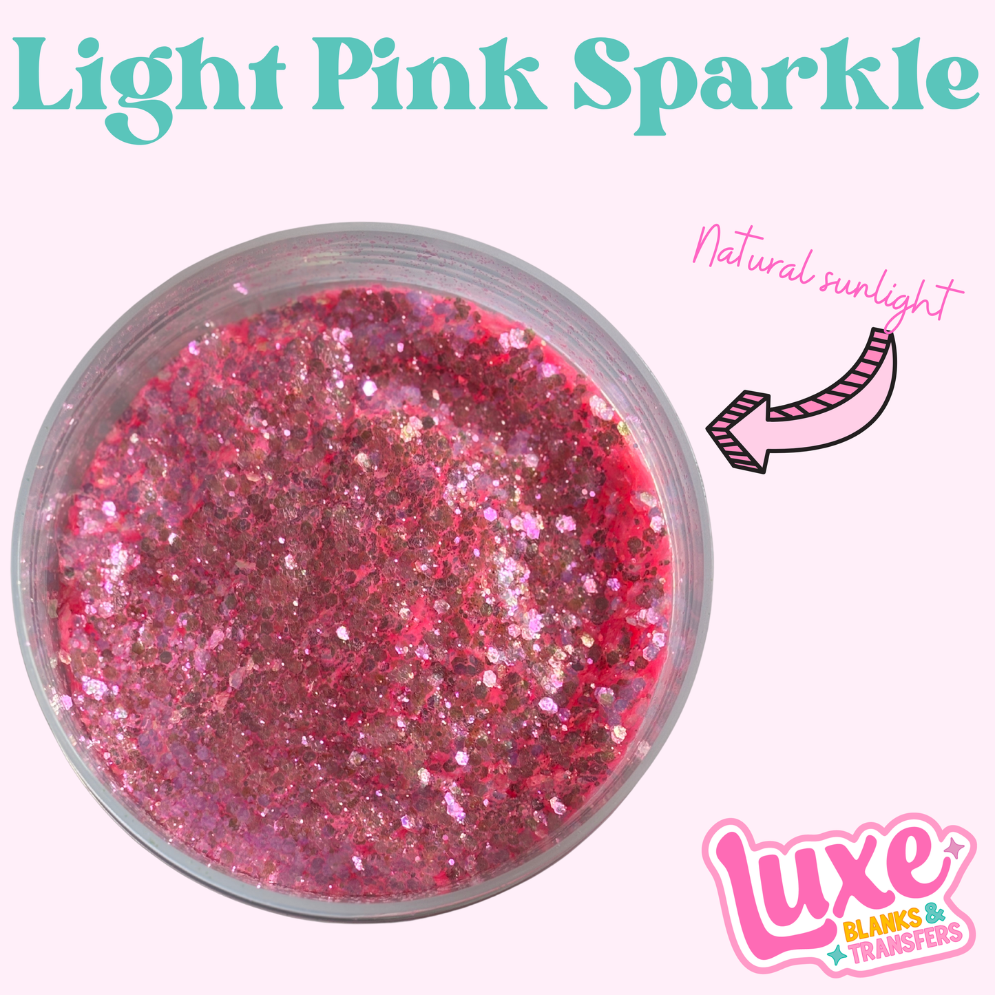 "Light Pink Sparkle” Chunky Mix Glitter