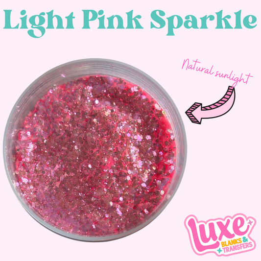 "Light Pink Sparkle” Chunky Mix Glitter