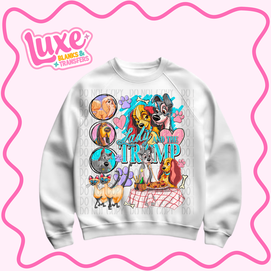 DTF Heat Transfer | Lady Dog Movie Kids | #783