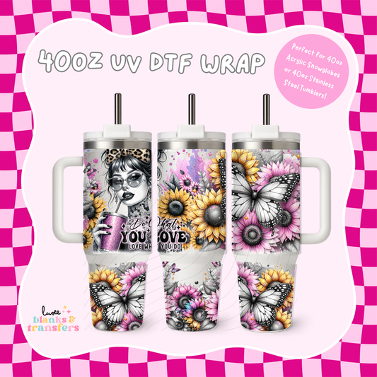 Tattoo Girl 40oz UV DTF Wrap (#B53)