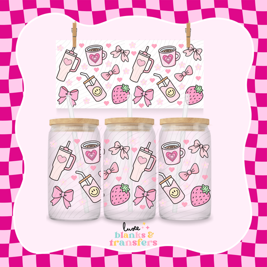 Cutesy Strawb & Drinks UV DTF Wrap (#674)