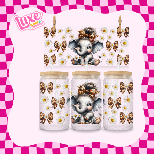 Cheetah Print Elephant Cute 2 | 16oz UV DTF Wrap | #1669