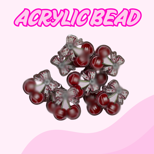 Flatback Acrylic Bead | Cherry CC