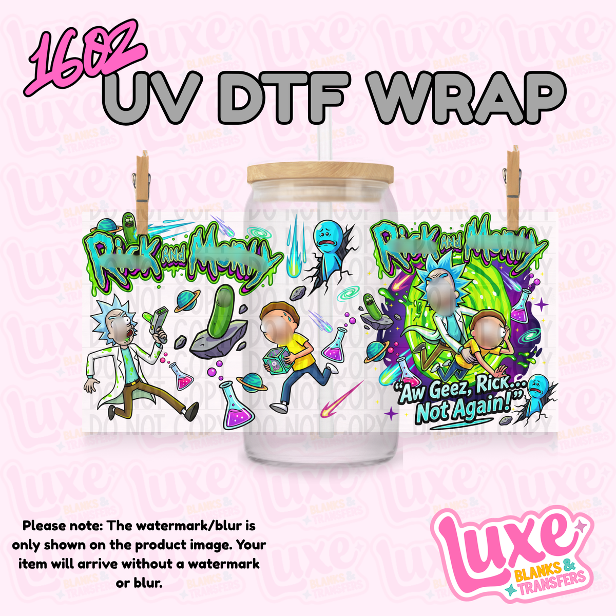 16oz UV DTF Wrap | R1ck & M0rt | #4363