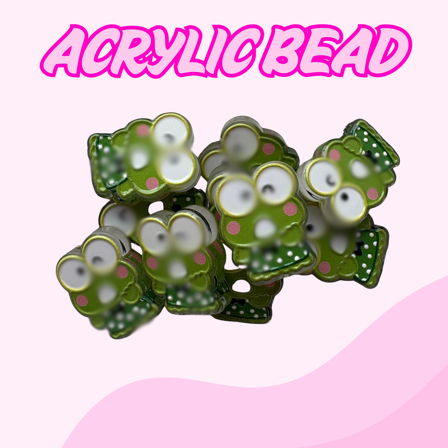 Flatback Acrylic Bead | Frog