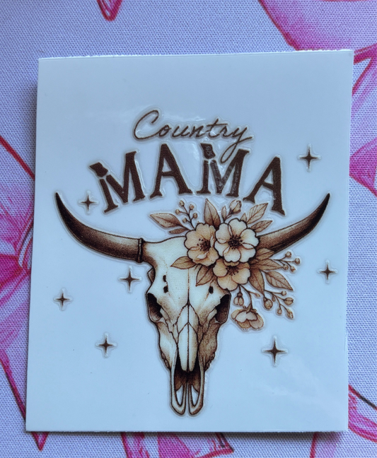 “Country Mama” UV DTF MEDIUMDecal (Ready To Ship)