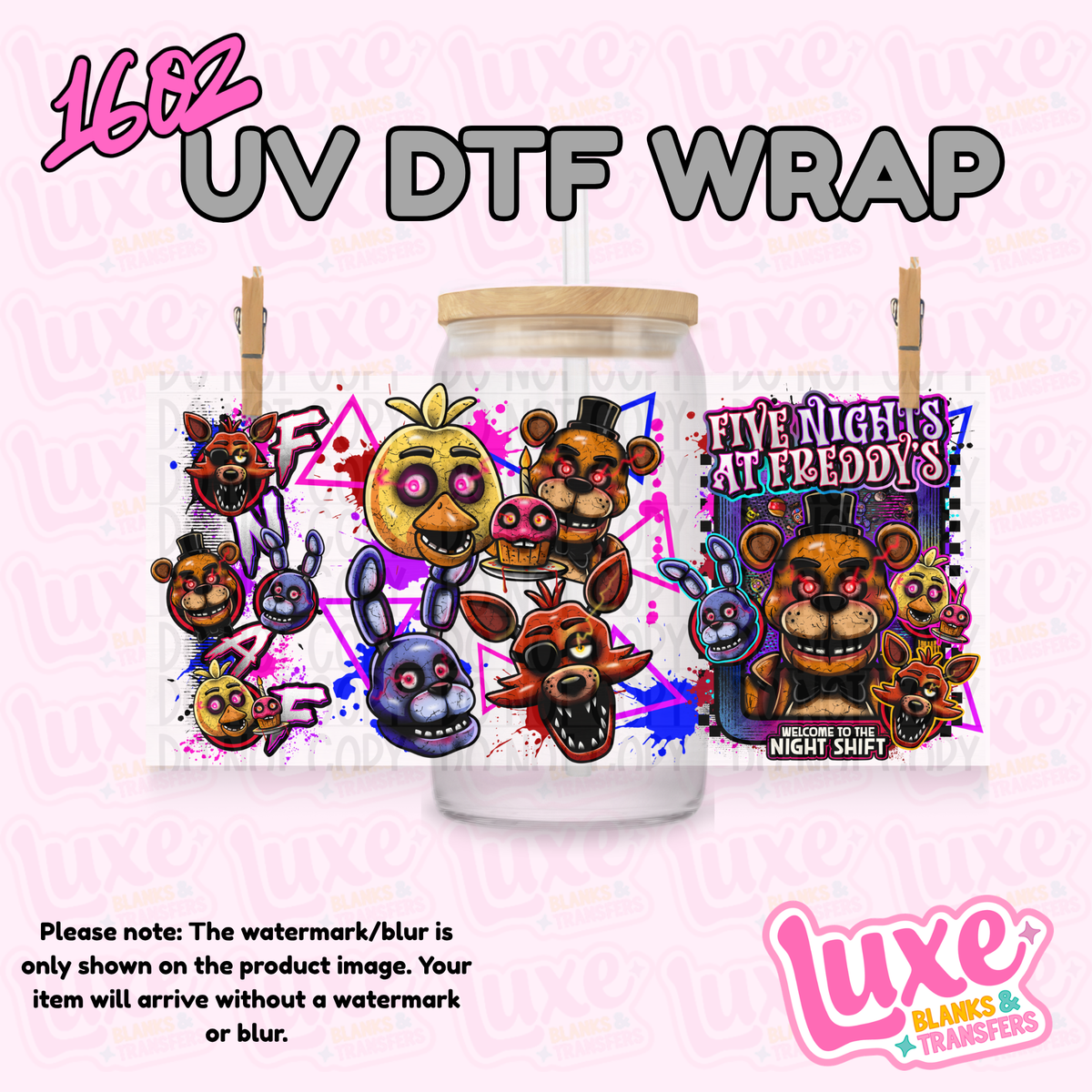 16oz UV DTF Wrap | Five Nights | #4365