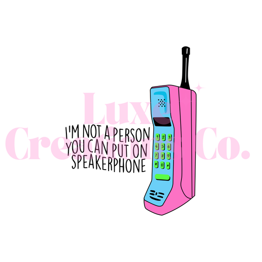 Speakerphone UV DTF Decal