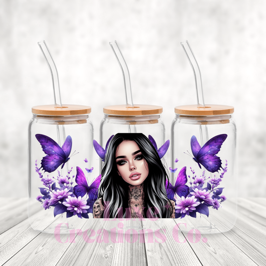 Purple Butterfly Tattoo Girl Wrap by Luxe (#27)