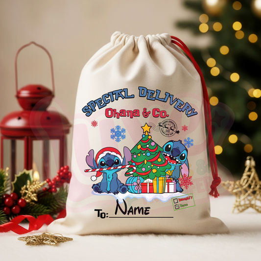 Ohana & Co | Santa Sack DTF Heat Transfer | #56