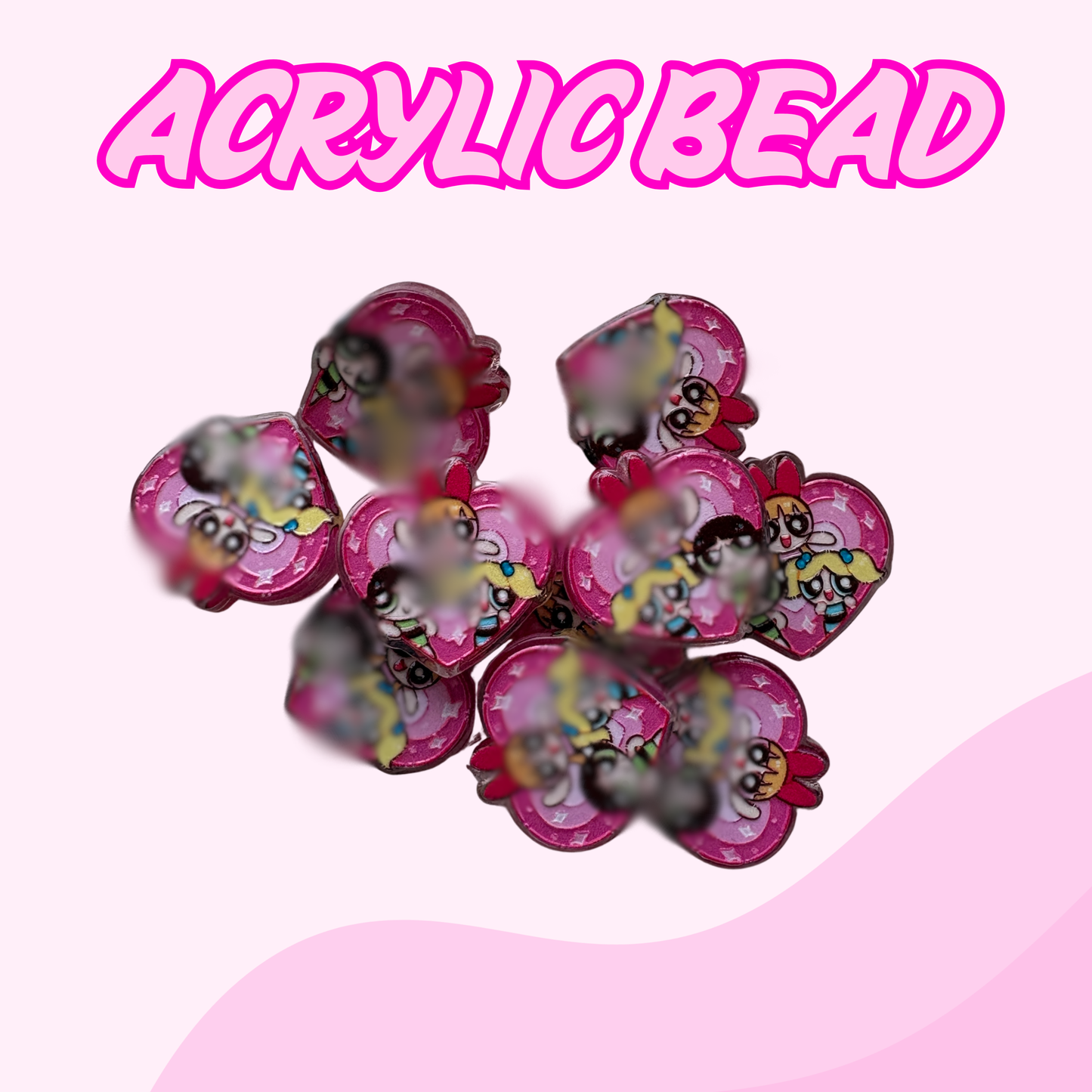 Flatback Acrylic Bead | Power