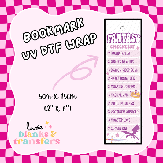 Bookmark UV DTF Wrap (#D01)
