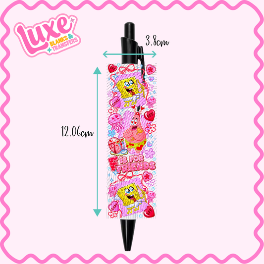 UV DTF Pen Wrap | F Is For Friends | #58