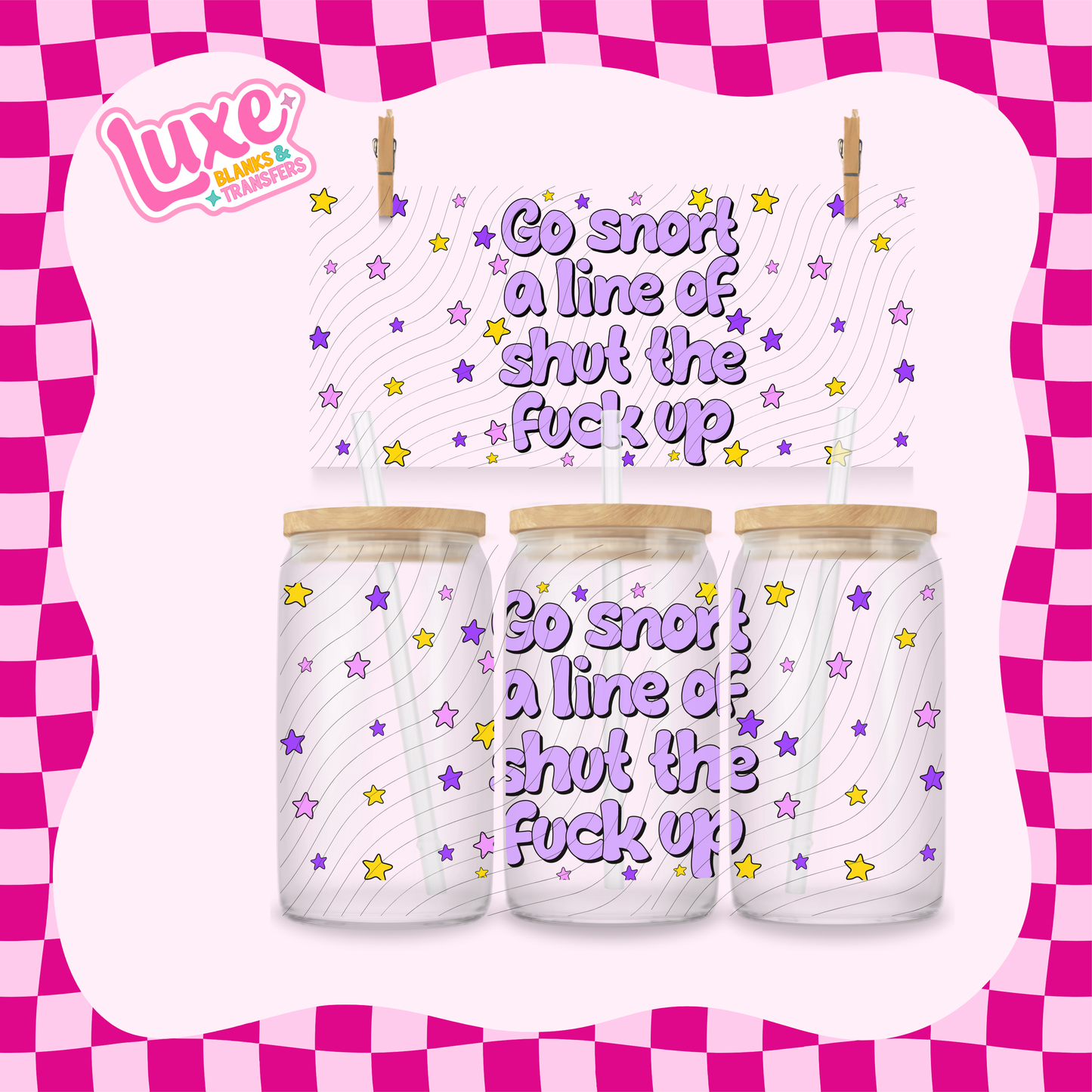 Shut The F Up | 16oz UV DTF Wrap | #1675