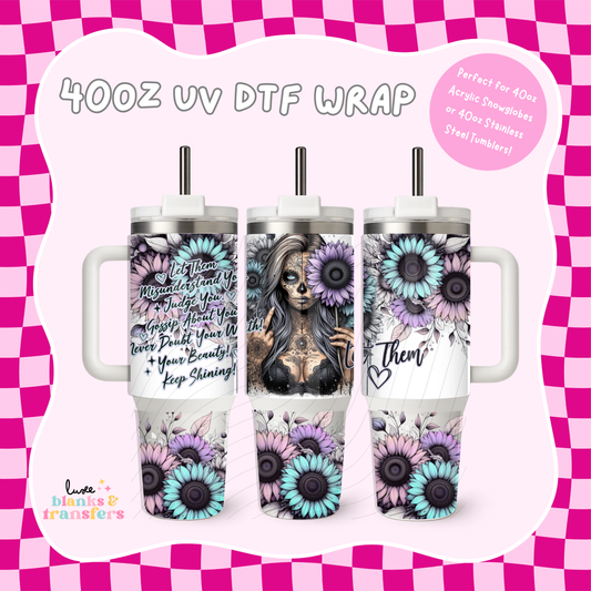 Tattoo Girl 40oz UV DTF Wrap (#B60)