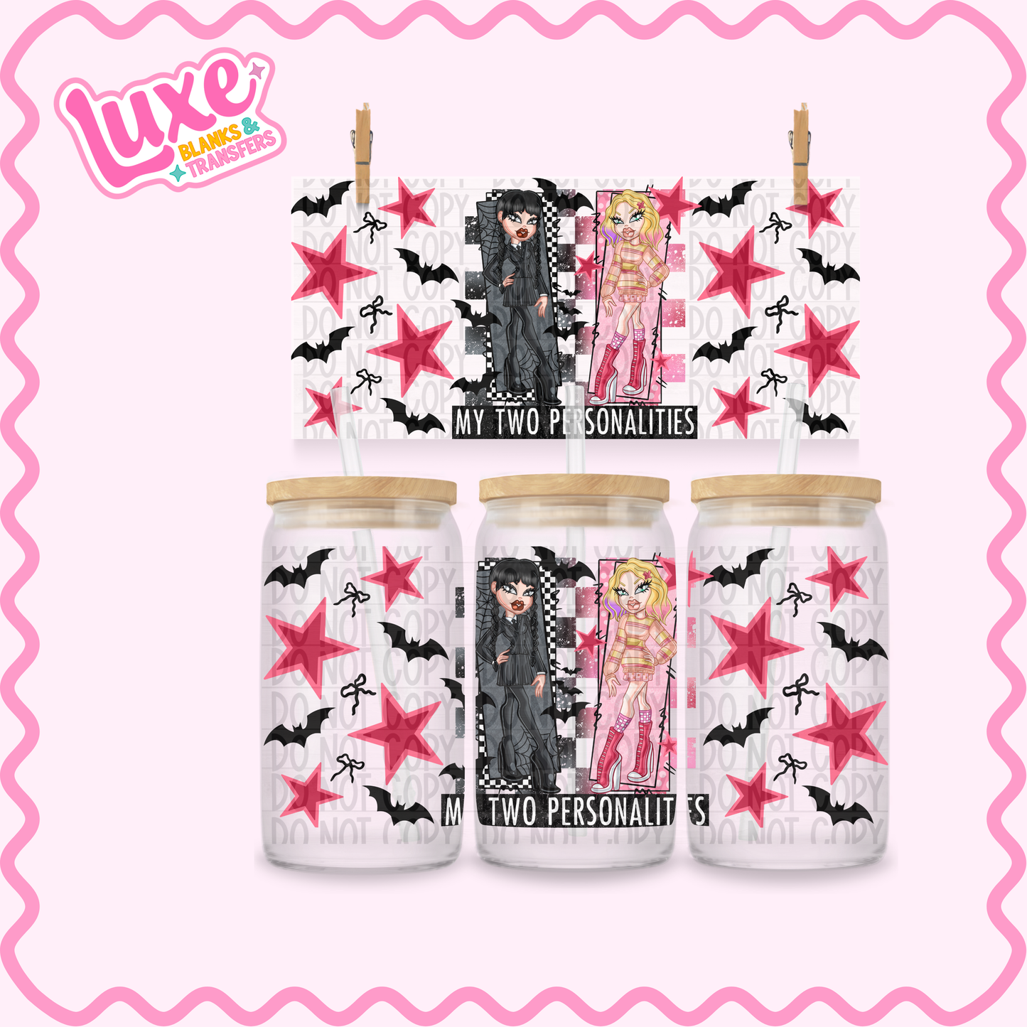 16oz UV DTF Wrap | Two Personalities Brat | #3431