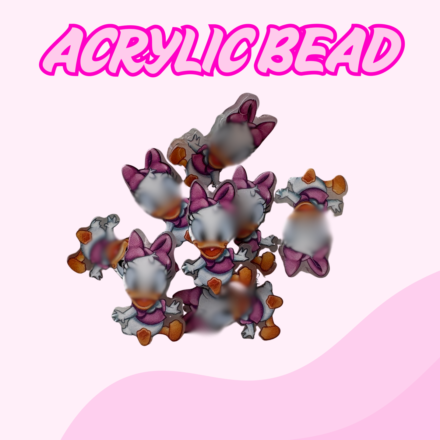 Flatback Acrylic Bead | Duck