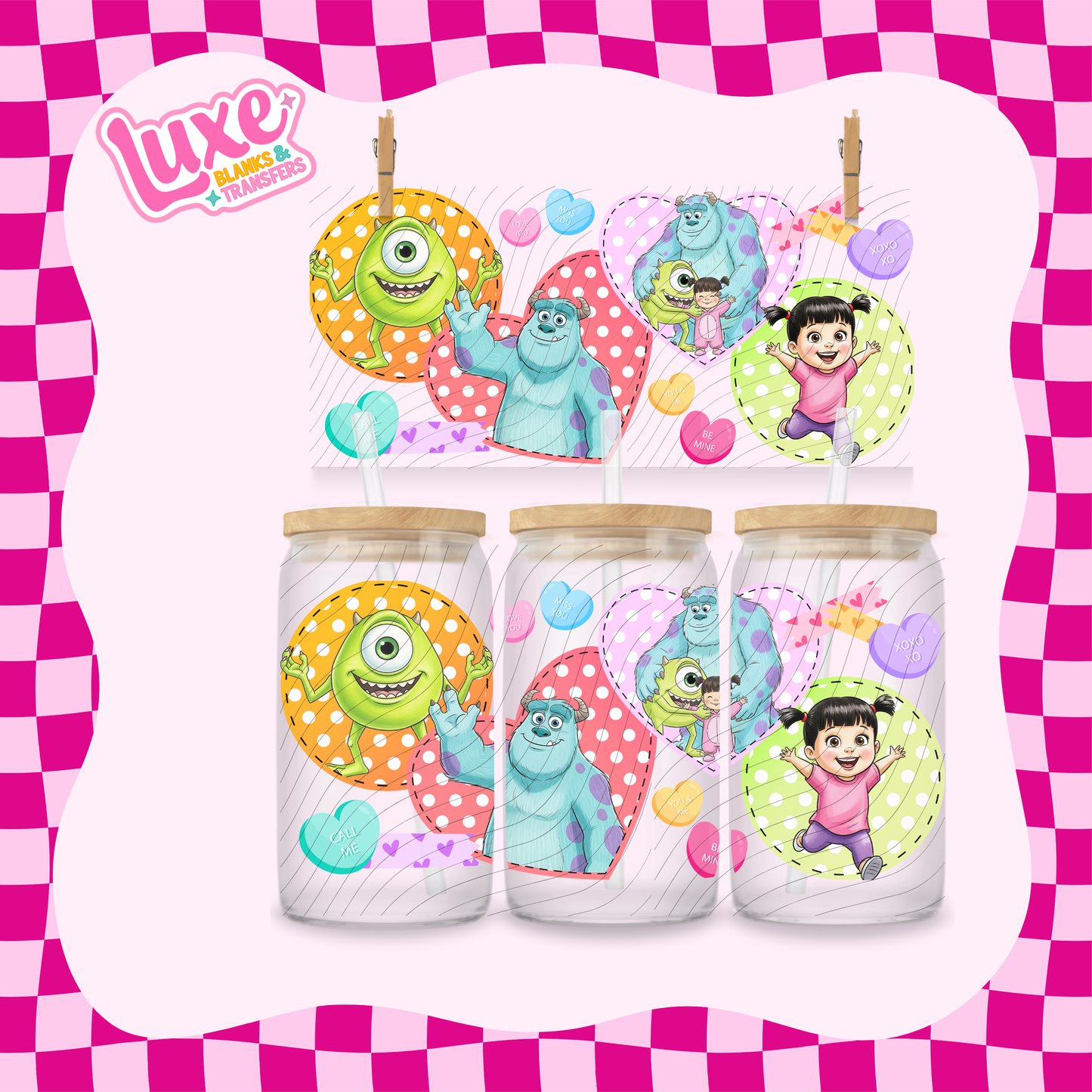 Monsters Patches | 16oz UV DTF Wrap | #1676