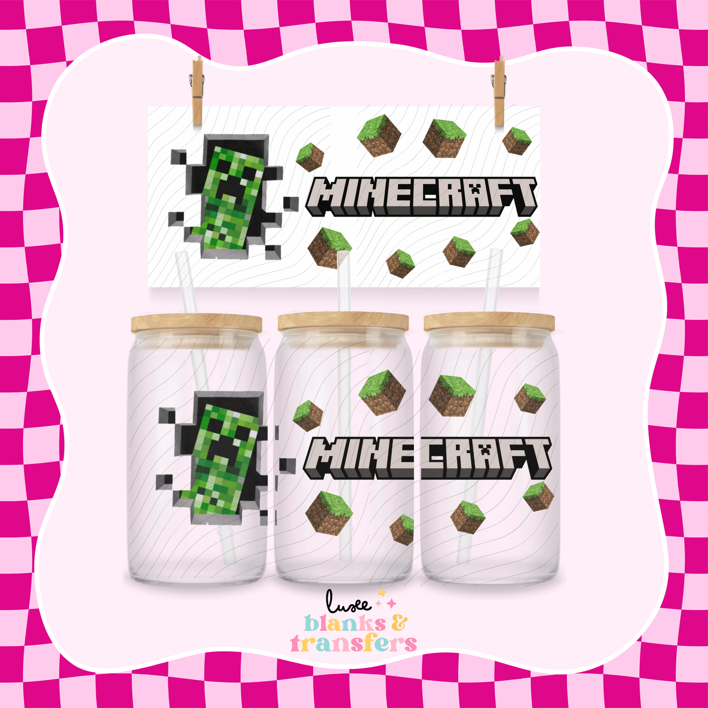 Kids Mining Game Style 2 UV DTF Wrap (#681)