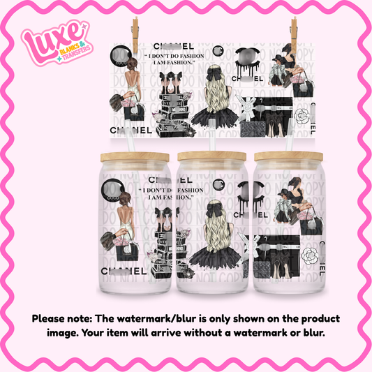16oz UV DTF Wrap | Cartoon Black C/C | #2021