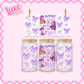 16oz UV DTF Wrap | K-Pop Purple Bows | #2155