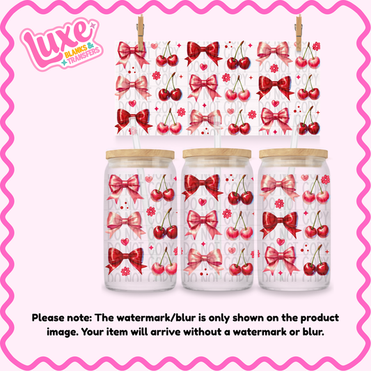 16oz UV DTF Wrap | Cherry Pattern | #3904