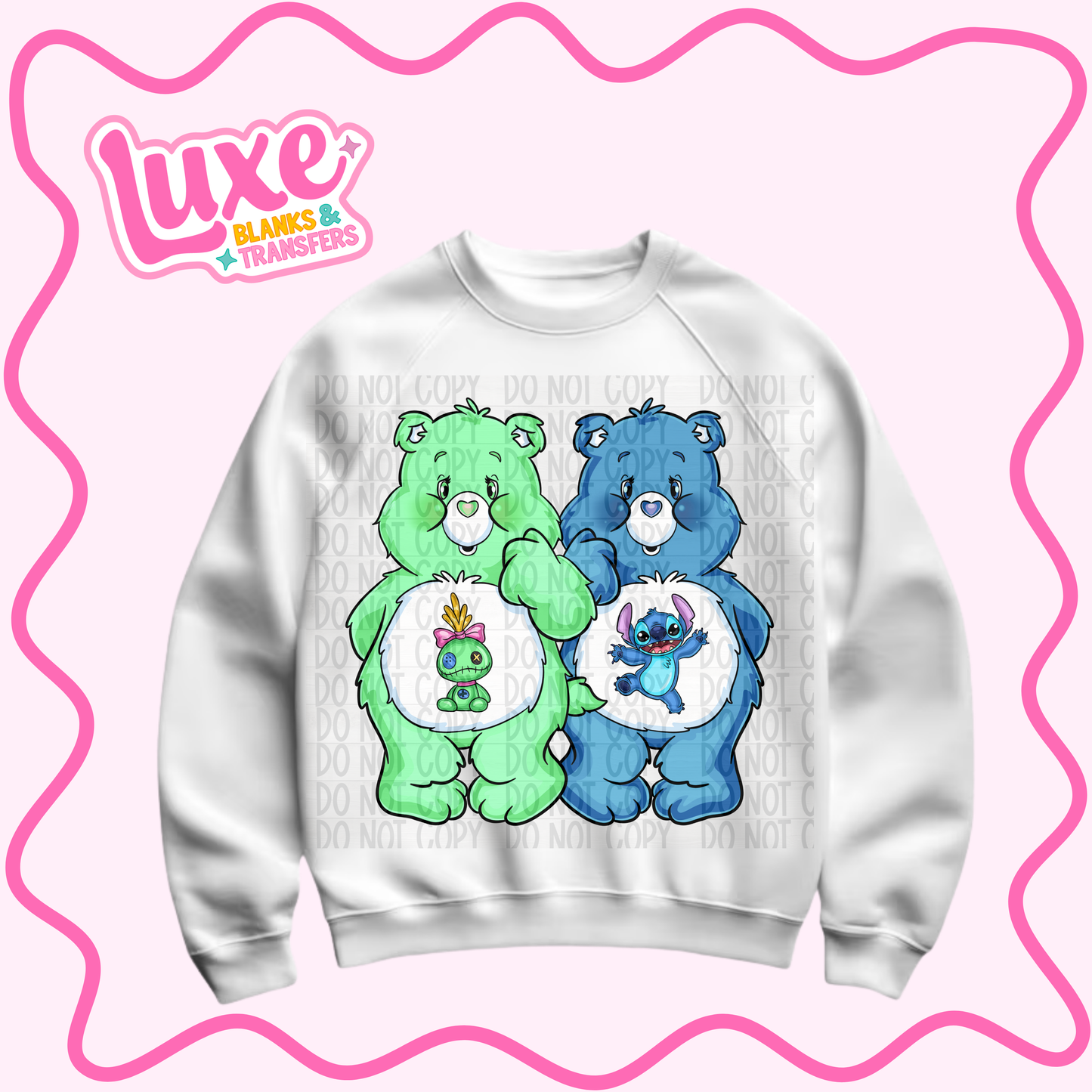 DTF Heat Transfer | Blue Alien C-Bear | #791