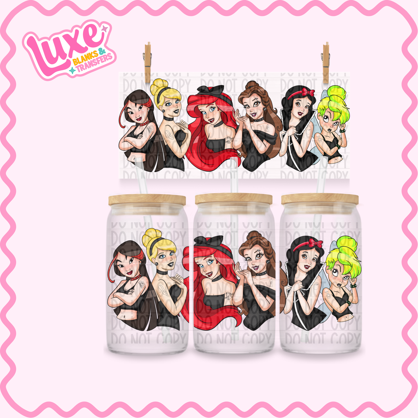 16oz UV DTF Wrap | Punk Princesses | #2458