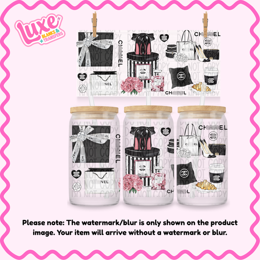 16oz UV DTF Wrap | Cartoon Black C/C Heels | #2022
