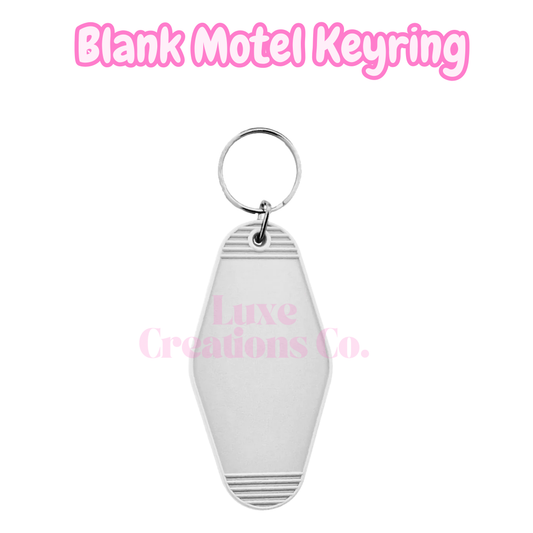 White Motel Keyring (BLANK)